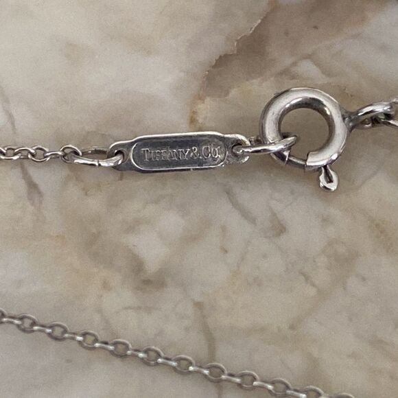 Tiffany & Co. 18K Gold & Sterling Silver Heart & Bow Ribbon Necklace - Picture 6 of 10